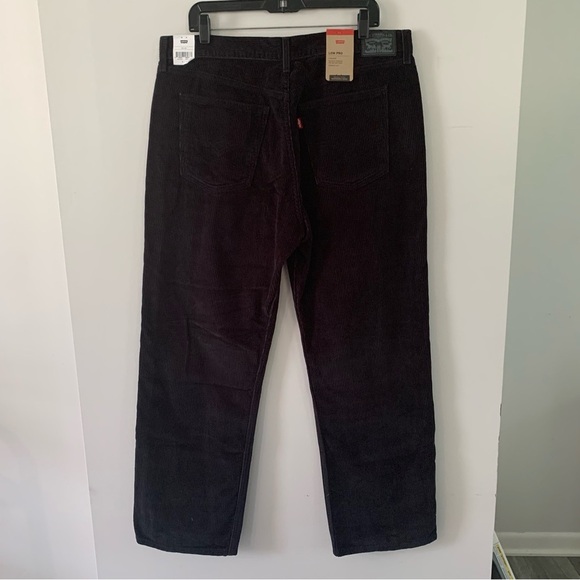 Levi’s Low Pro Mid Rise Straight Leg Corduroy Pants Black Womens 33x30 - Picture 3 of 8